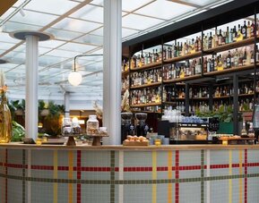 Hotel bar at Motto By Hilton Rotterdam Blaak.