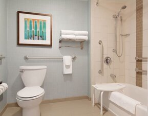 Guest bathroom at Hyatt Place Fremont/Silicon Valley.