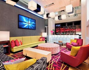 Hotel bar at Aloft Manhattan Downtown - Financial District.