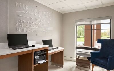 Business center at La Quinta Inn & Suites By Wyndham Lackawanna.