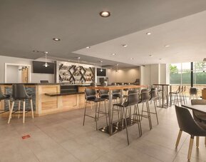 Hotel bar at Radisson Hotel Atlanta Airport.