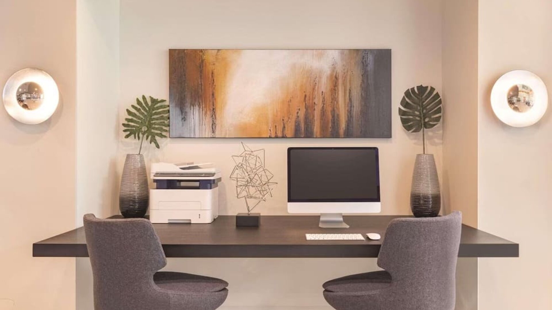 Business center at Radisson Hotel Atlanta Airport.