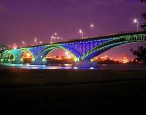 Local landmark at Stadium View Inn.