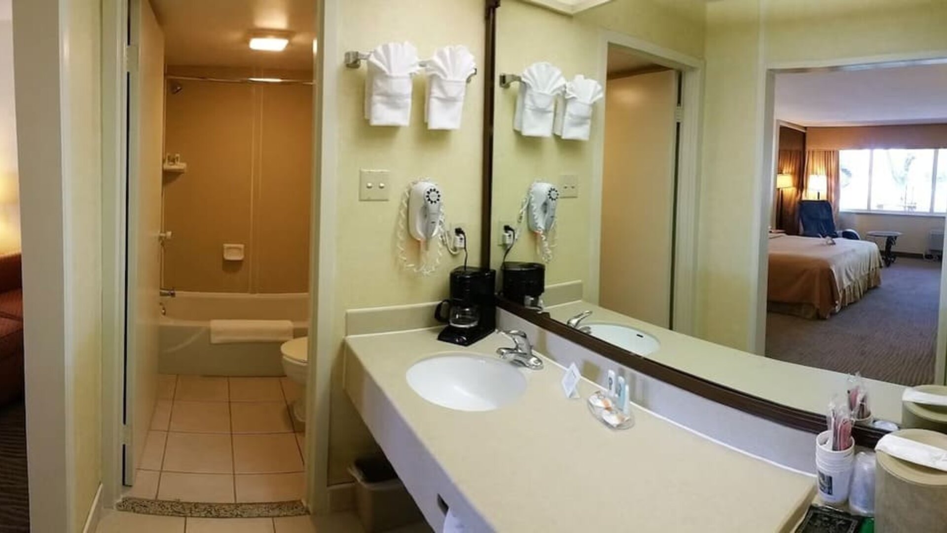 Guest bathroom at Quality Inn On Historic Route 66.