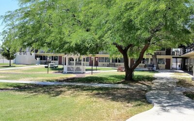 Garden at Quality Inn On Historic Route 66.