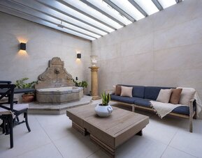 Hotel amenity hot tub at Olive Boutique Hotel.