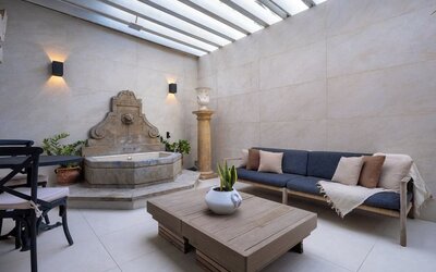 Hotel amenity hot tub at Olive Boutique Hotel.