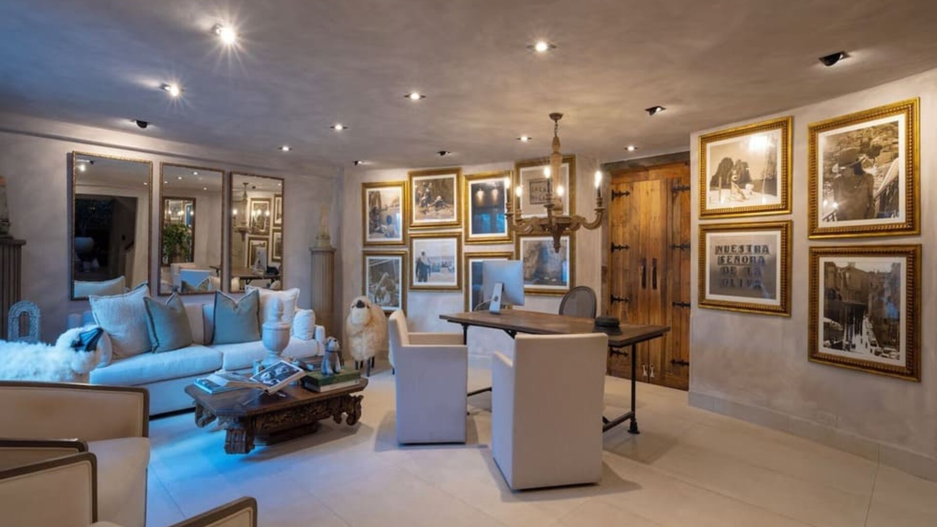 Lobby seating at Olive Boutique Hotel.