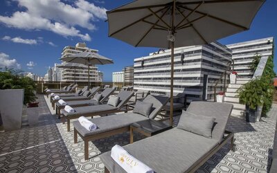 Lounge chairs at O:LV HOTEL.