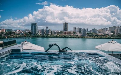 Outdoor pool at O:LV HOTEL.