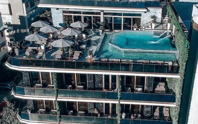 Outdoor pool at O:LV HOTEL.