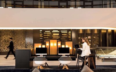 Business center at Hilton Amsterdam Airport Schiphol.