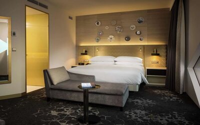 Day use room at Hilton Amsterdam Airport Schiphol.