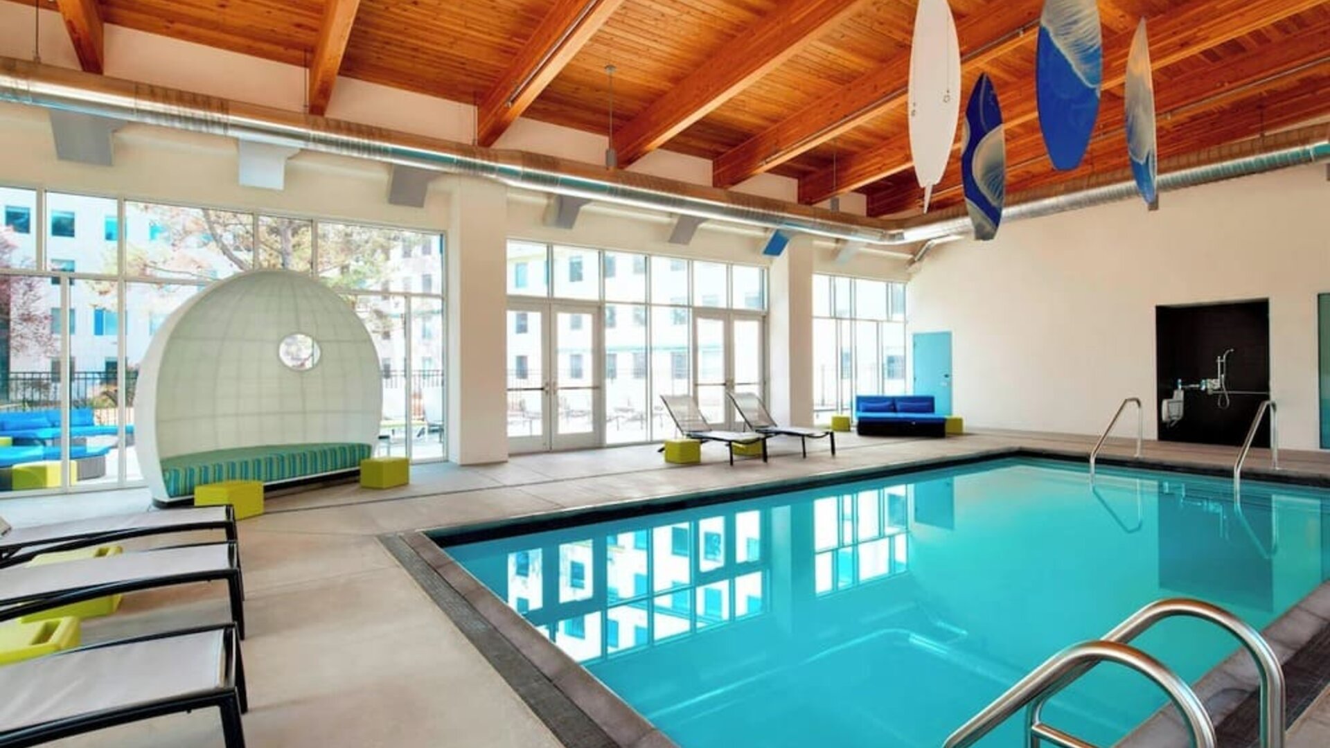 Refreshing indoor pool at Aloft SFO.