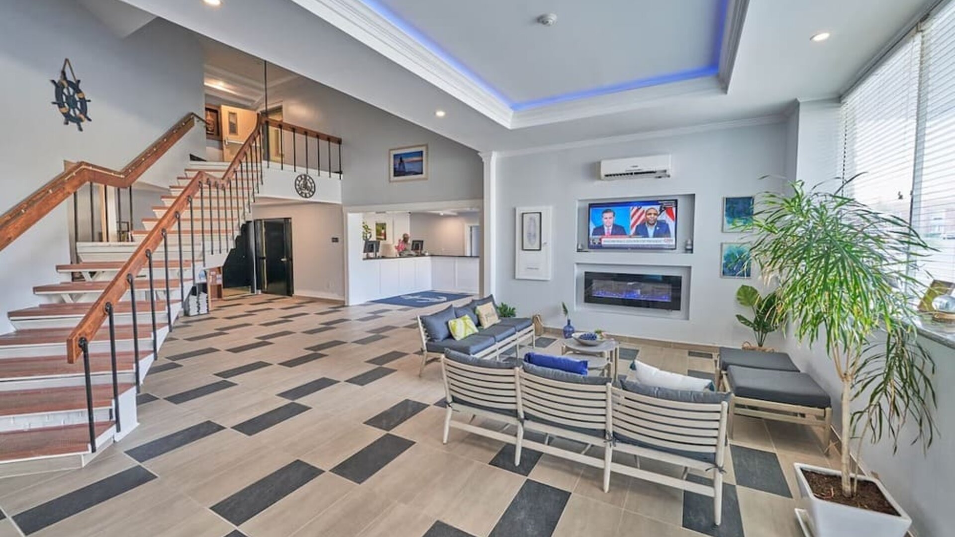 Lobby at Hyannis Plaza Hotel.