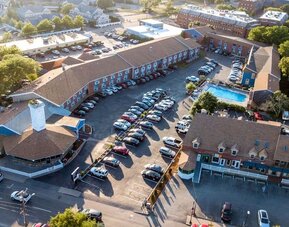 Hotel exterior at Hyannis Plaza Hotel.