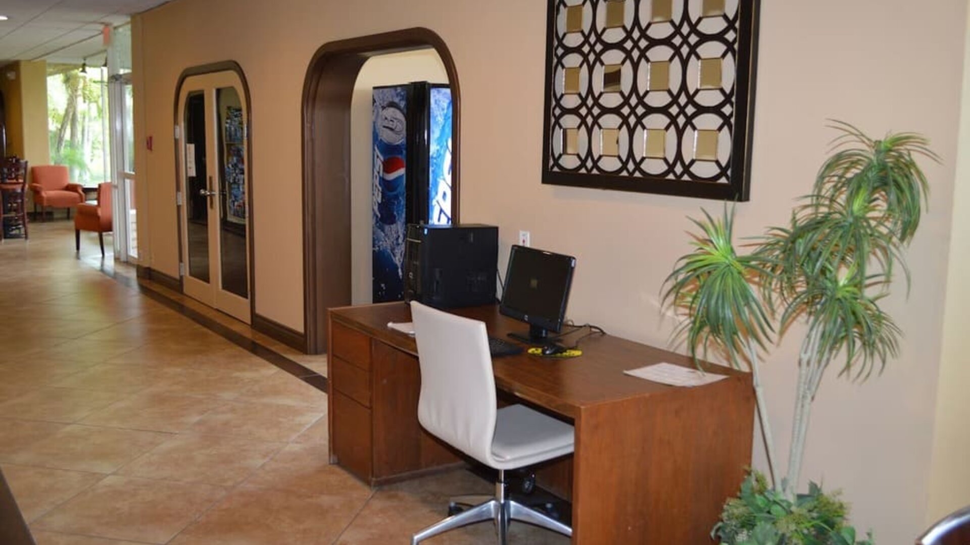 Business center at Ontario Airport Inn.