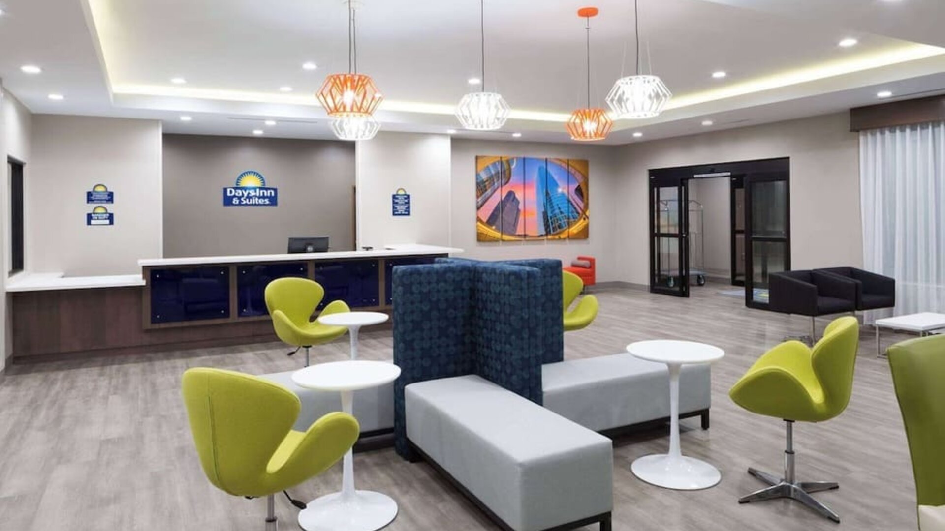 Lobby seating at Days Inn & Suites By Wyndham Houston NW Cypress.