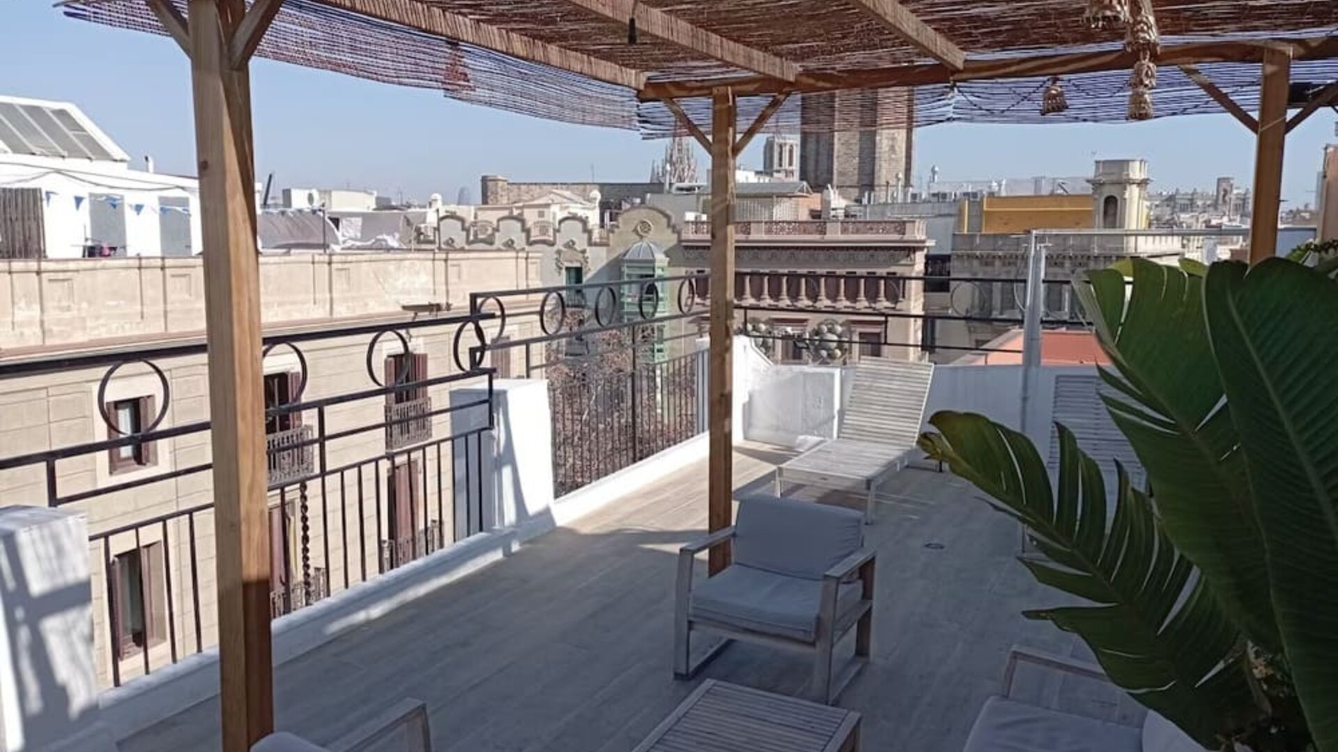 Rooftop views at Hotel Moderno Barcelona.