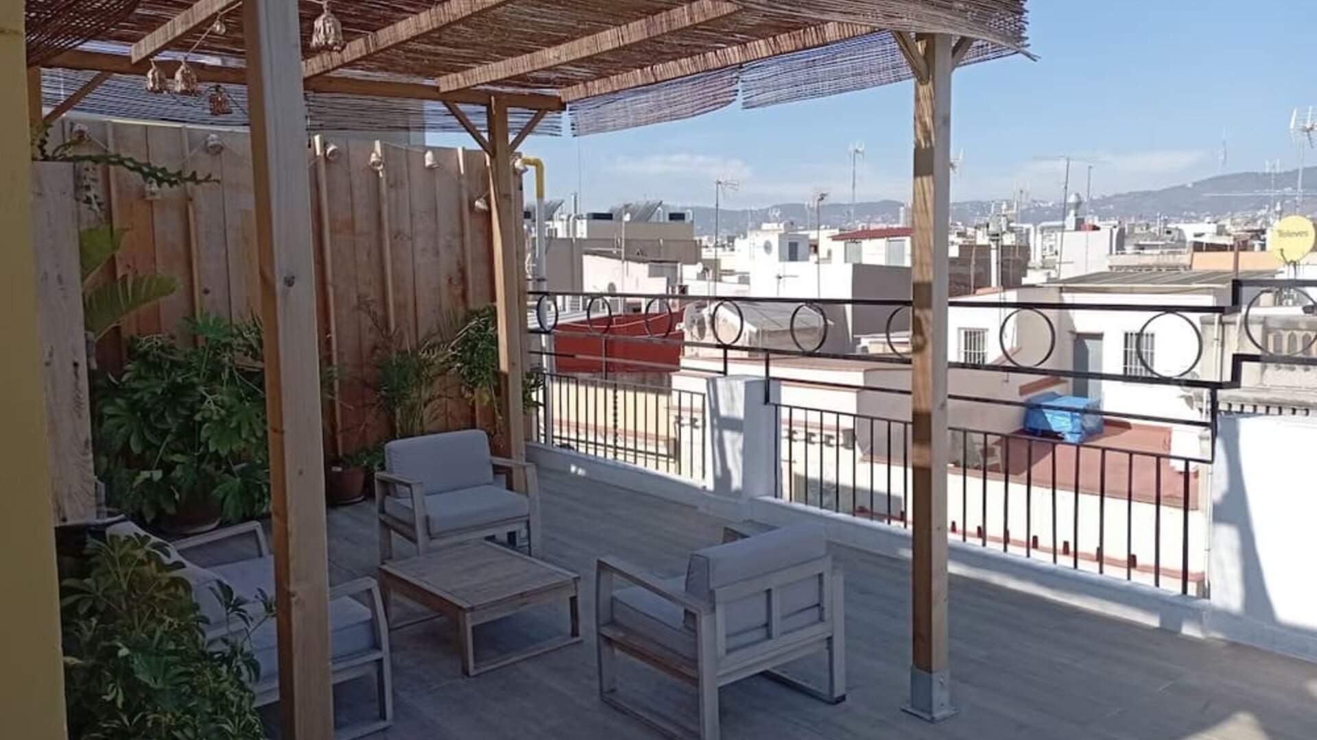 Rooftop views at Hotel Moderno Barcelona.