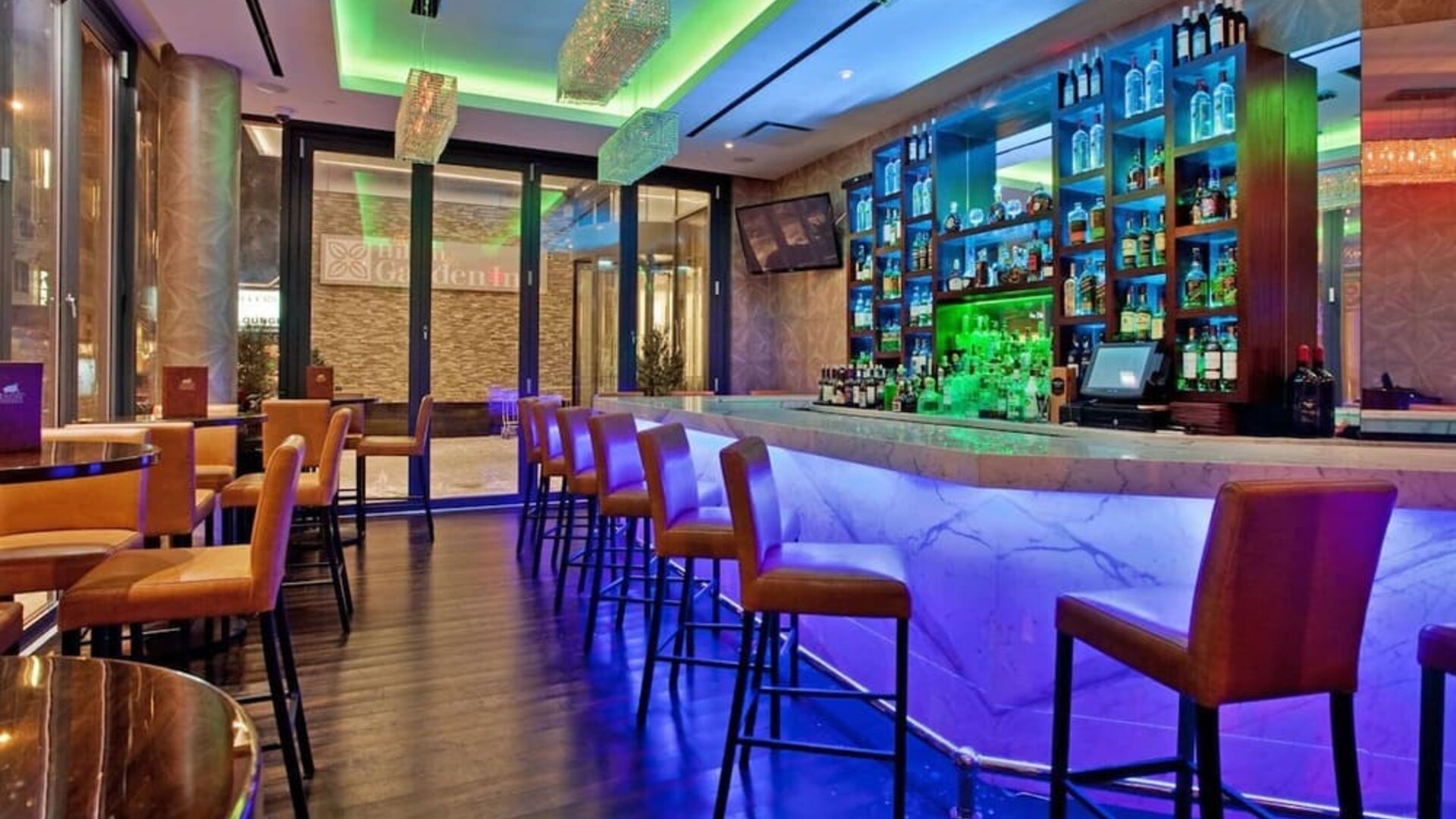 Hotel bar at Hilton Garden Inn New York Central Park South Mid-town West.