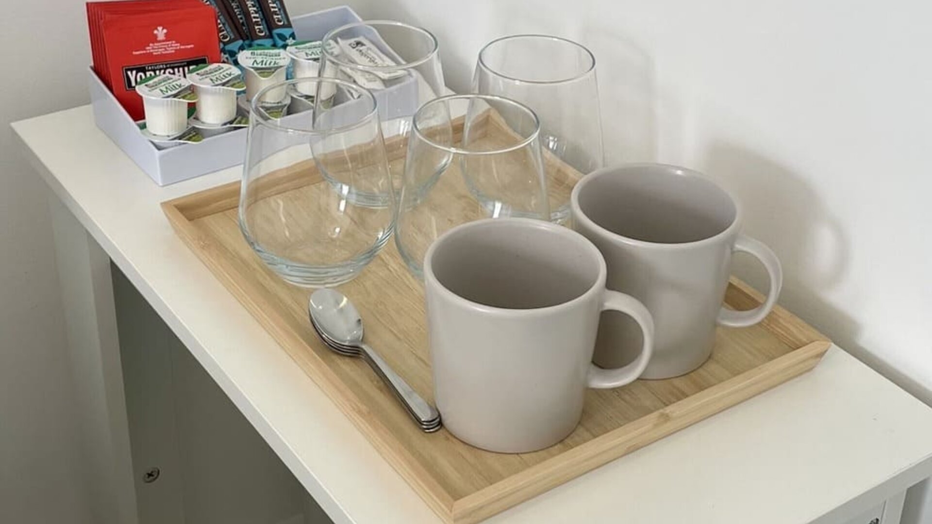 Coffee station at The Chapter - Leisure Inn Hotel.