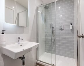 Guest bathroom at The Chapter Hotels - J Hyde Park.