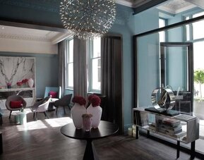 Lobby seating at The Chapter Lancaster Gate.