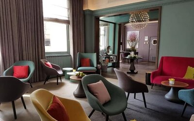 Coworking lounge at The Chapter Lancaster Gate.