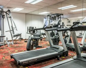 Fitness center at Clarion Inn I-94 Near Expo Center.