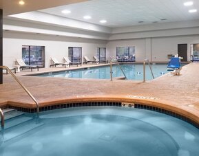 Indoor pool at Crowne Plaza Milwaukee Airport By IHG.