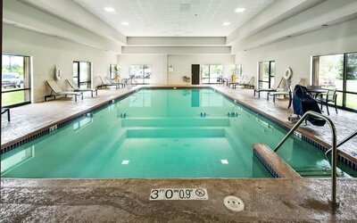 Indoor pool at Crowne Plaza Milwaukee Airport By IHG.