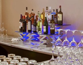 Hotel bar at Crowne Plaza Milwaukee Airport By IHG.