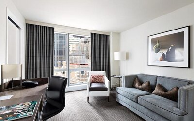 Day use room's workspace at Hotel 48LEX New York.