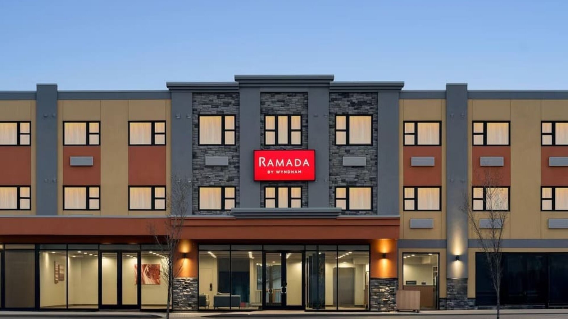 Hotel exterior at Ramada By Wyndham West Edmonton Hotel & Suites.