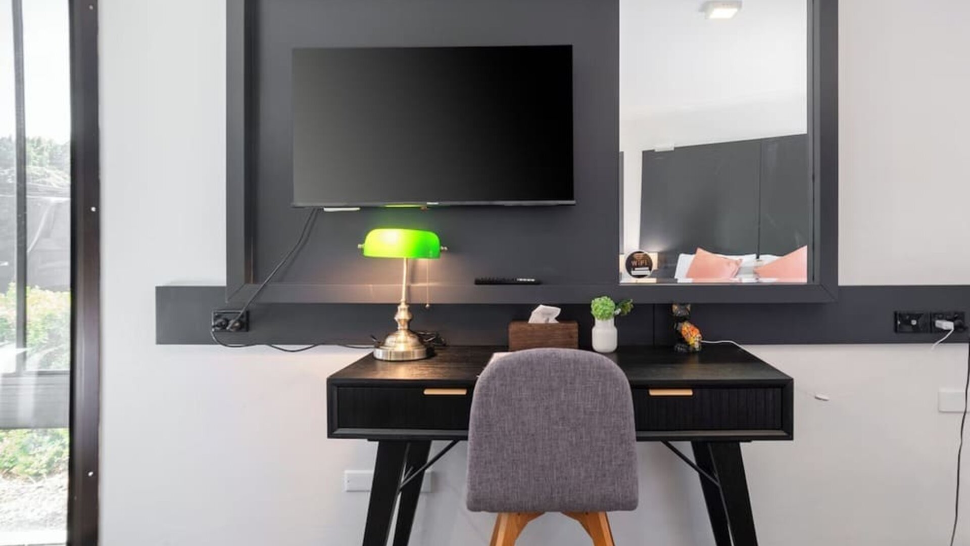 Work desk at Motel 10.