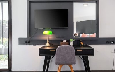 Work desk at Motel 10.