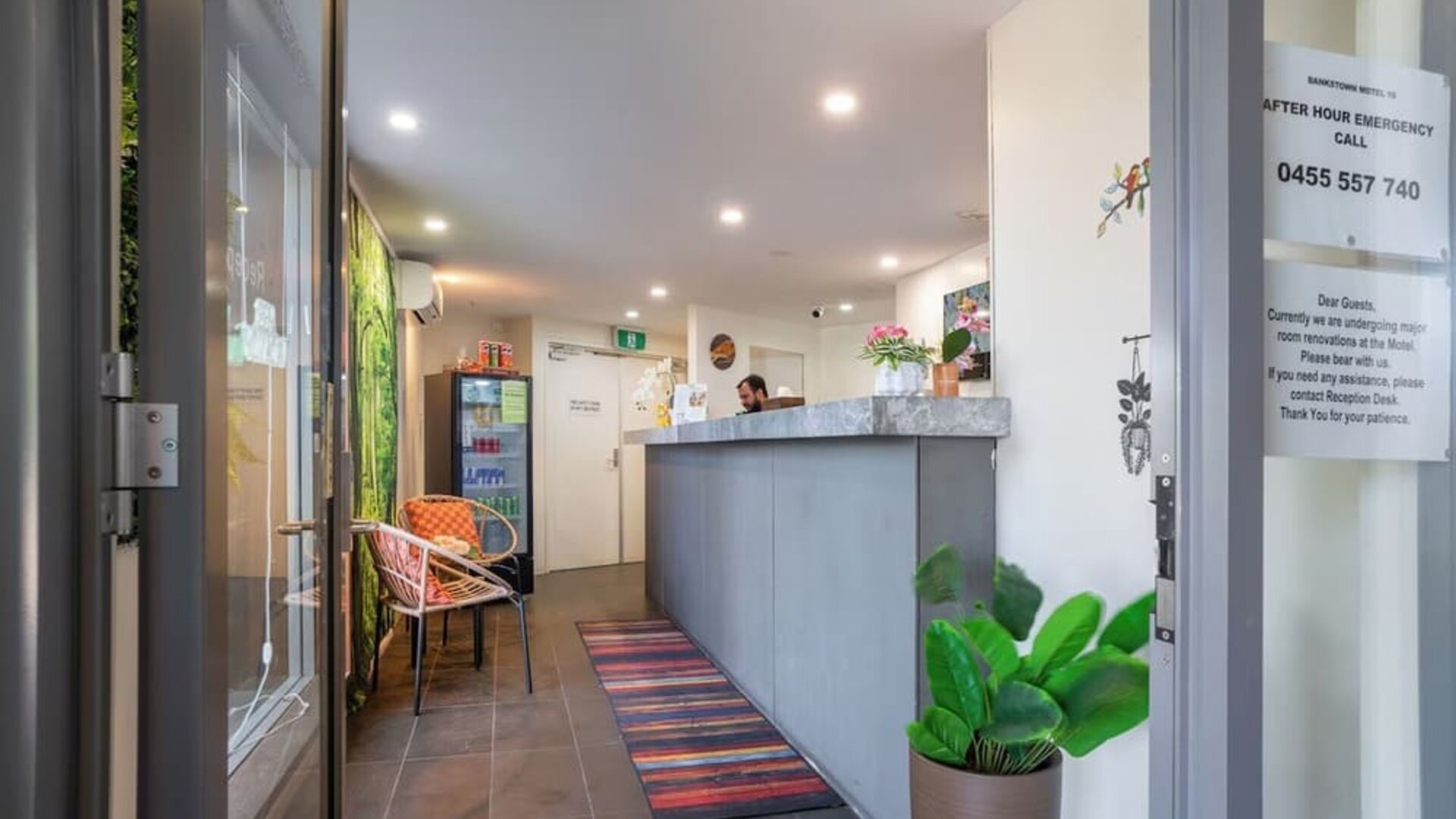 Reception at Motel 10.