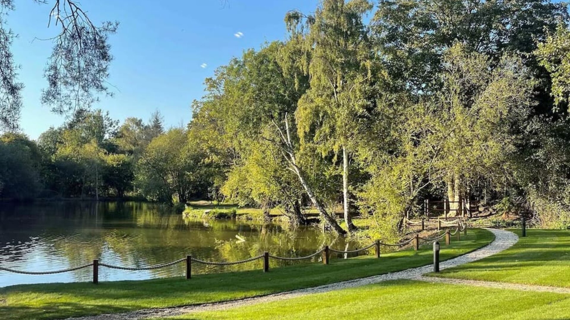 Garden and park at The Great Hallingbury Manor.