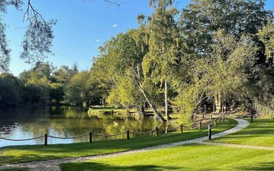 Garden and park at The Great Hallingbury Manor.
