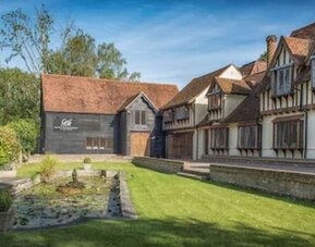 Hotel exterior at The Great Hallingbury Manor.