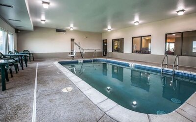 Indoor pool at Quality Inn & Suites Mendota Near I-39.