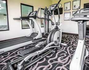 Gym at Quality Inn & Suites Mendota Near I-39.