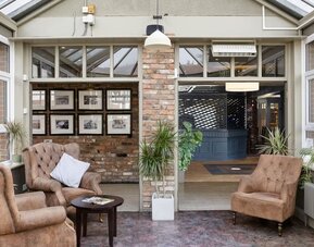 Indoor lounge at Dragonfly Hotel Bury St Edmunds.
