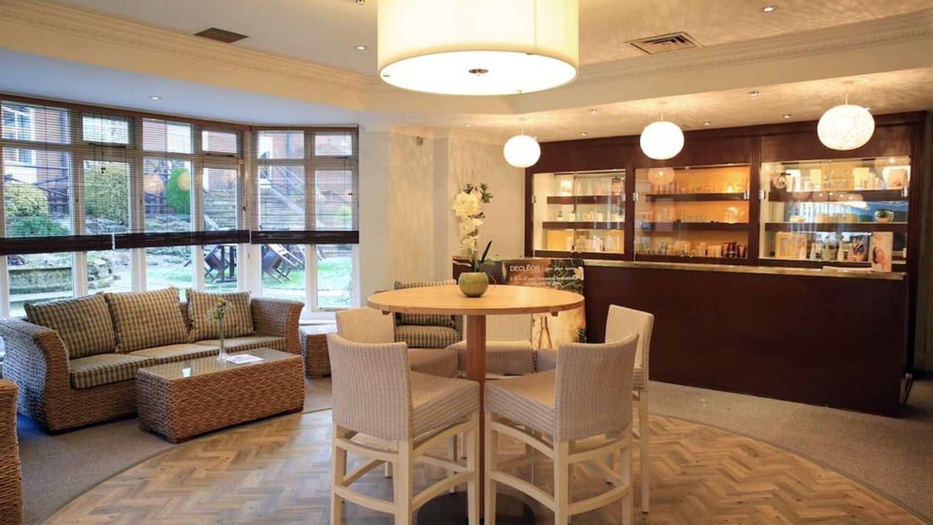 Indoor area at Hog's Back Hotel and Spa - Surya Hotels.