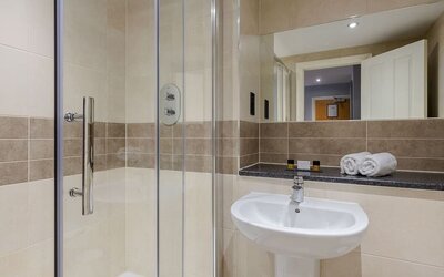 Bathroom at Hog's Back Hotel and Spa - Surya Hotels.