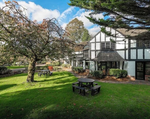 Garden at Thatcher's Hotel - Surya Hotels.