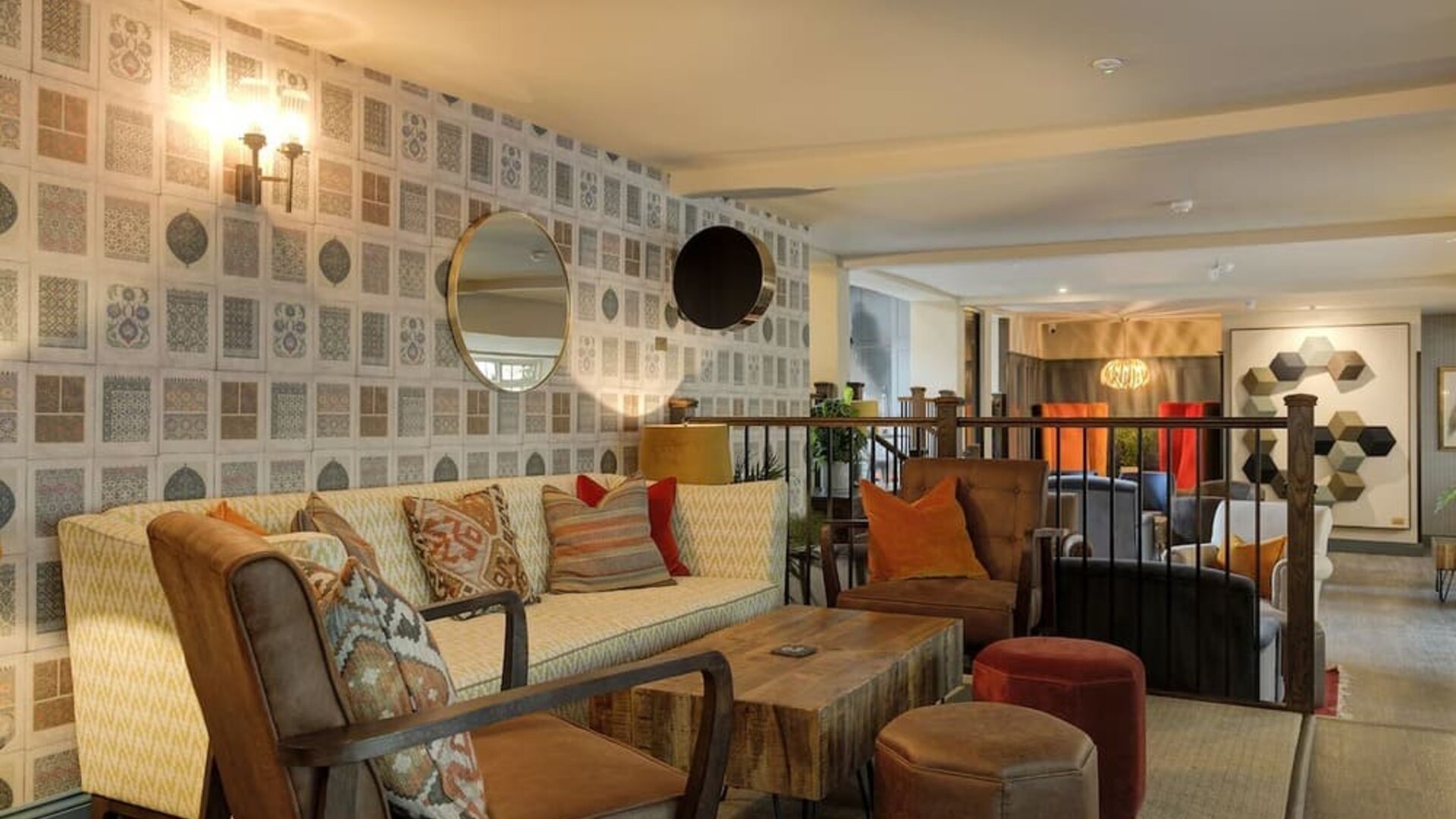 Indoor lounge at The George Hotel - Surya Hotels.