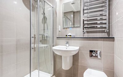 Bathroom at the The George Hotel - Surya Hotels.