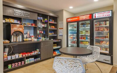 Snack bar at Candlewood Suites Fort Myers/Sanibel Island.